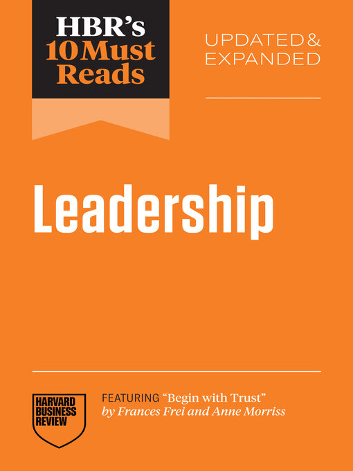 Title details for HBR's 10 Must Reads on Leadership by Harvard Business Review - Wait list